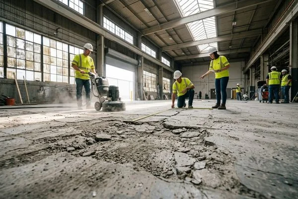Epoxy & Urethane Flooring Detroit before