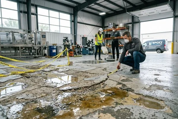 Food & Beverage Flooring Detroit before